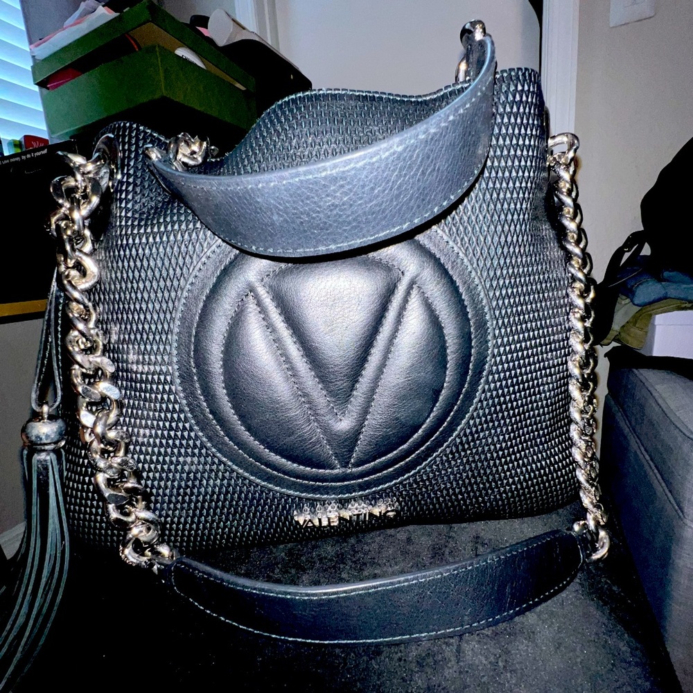 Valentino leather tote shoulder bag